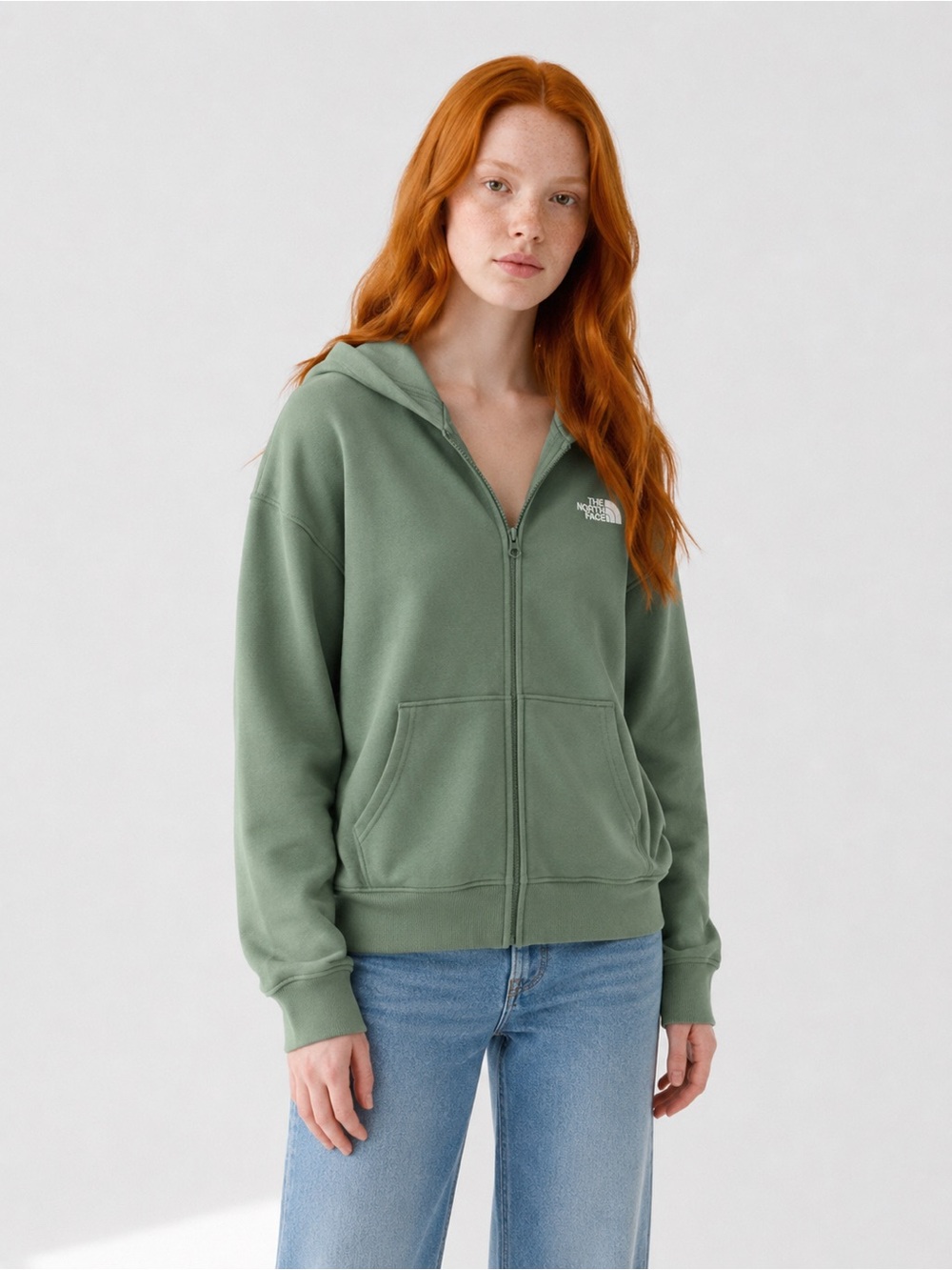 The North Face Women's Full-Zip Hoodie in Sage Green - XXL